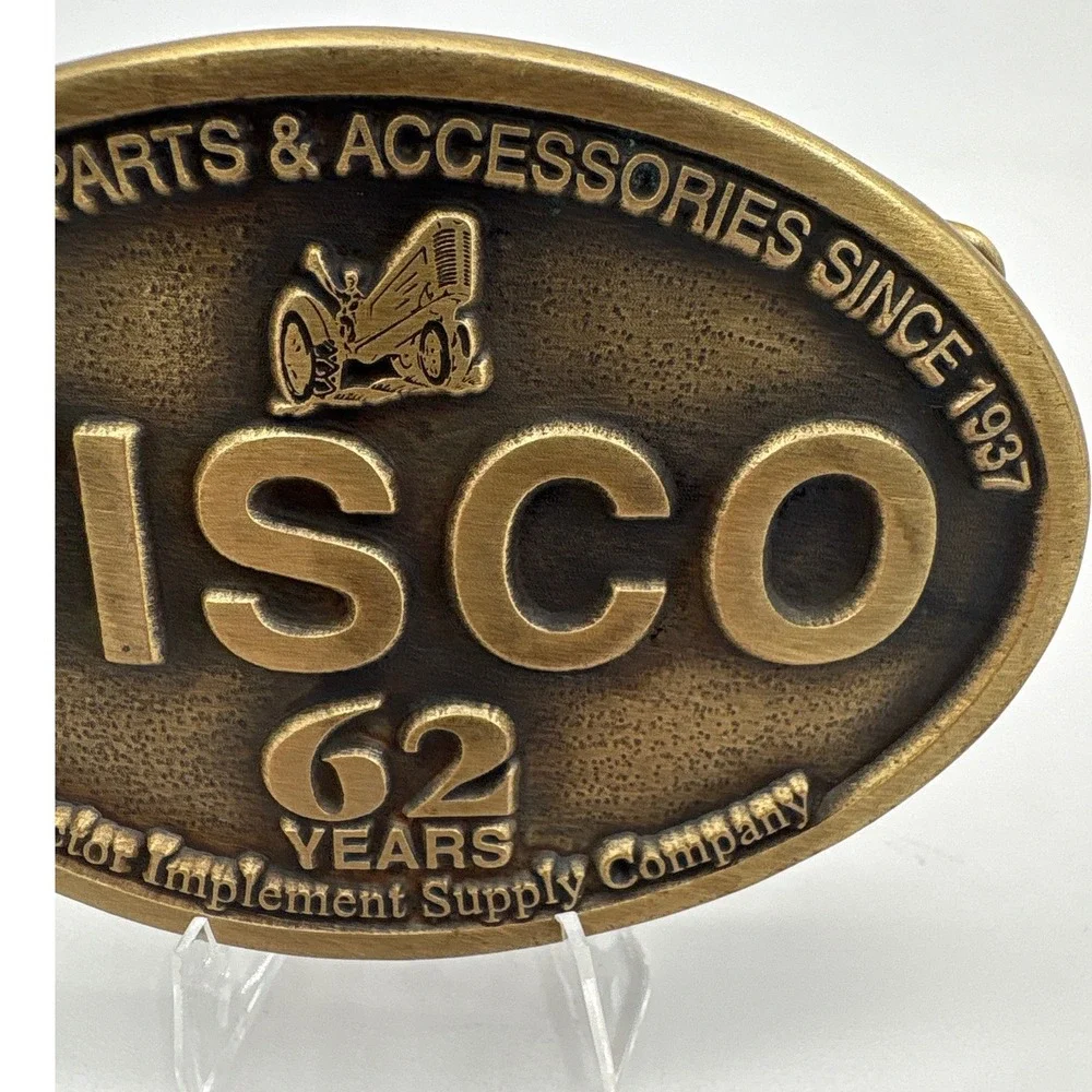 TISCO 62 Years Belt Buckle 1999‎ Vintage Tractor Series X Limited Edition #3022